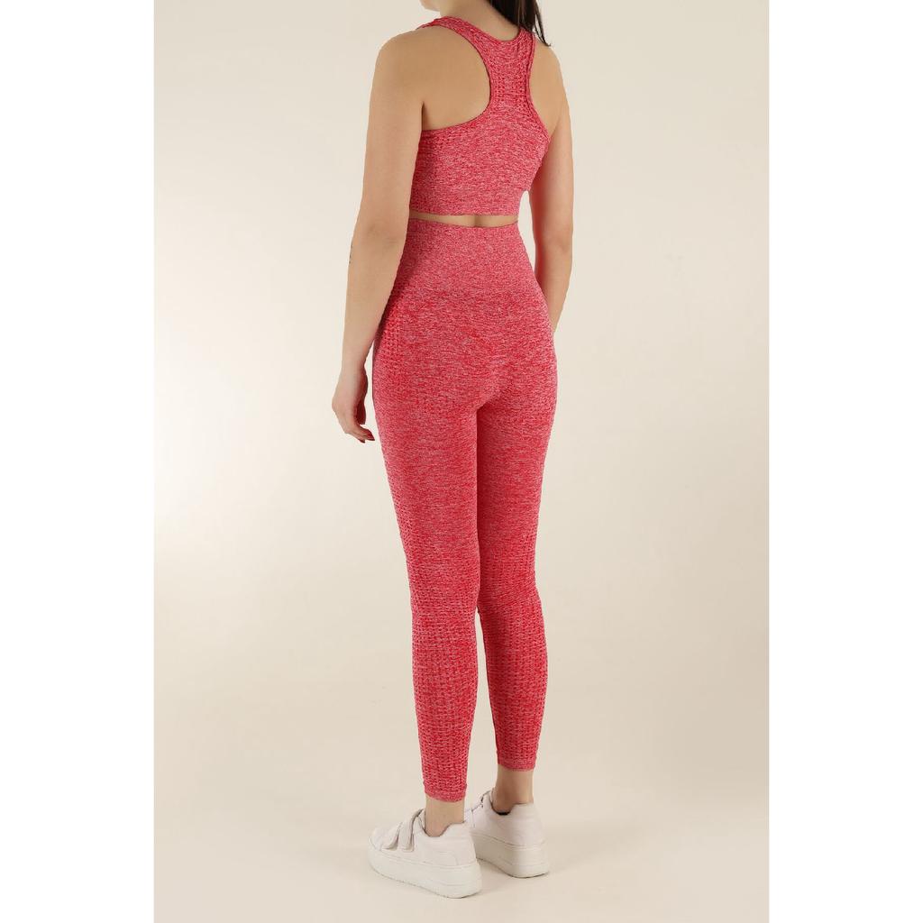 Меланжевый спортивный бюстгальтер и колготки