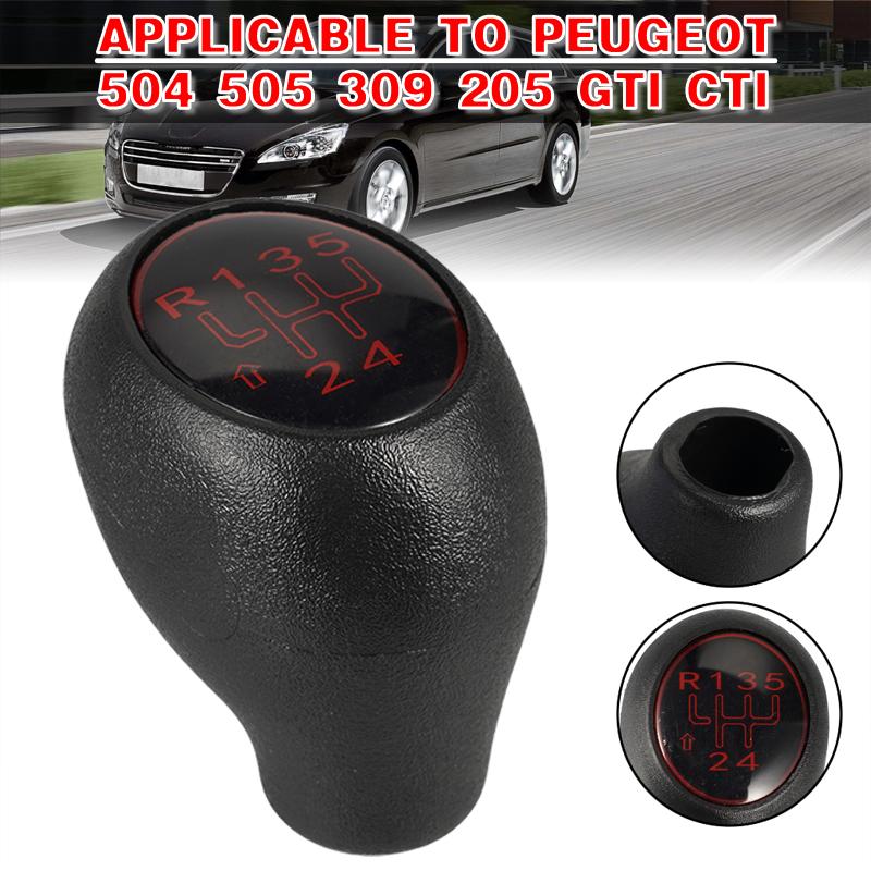 5-ступенчатая ручка переключения передач, рычаг переключения передач, пластиковая головка, подходит для Peugeot 205, рычаг переключения передач, красный со стрелкой 44x61 мм