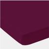 Fitted Sheet - LINGE USINE - 160x200 Cm - Plum - 100% Cotton 57 Threads/cm2 - 25 Cm Pocket