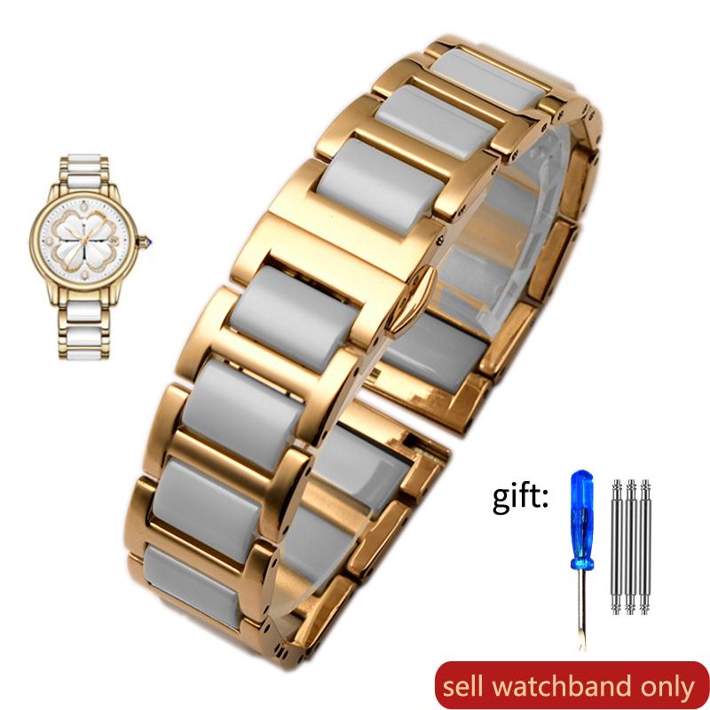 Высококачественный керамический ремешок для часов Rossini Guess Ebo Watch King Браслет из нержавеющей стали 16 18 мм