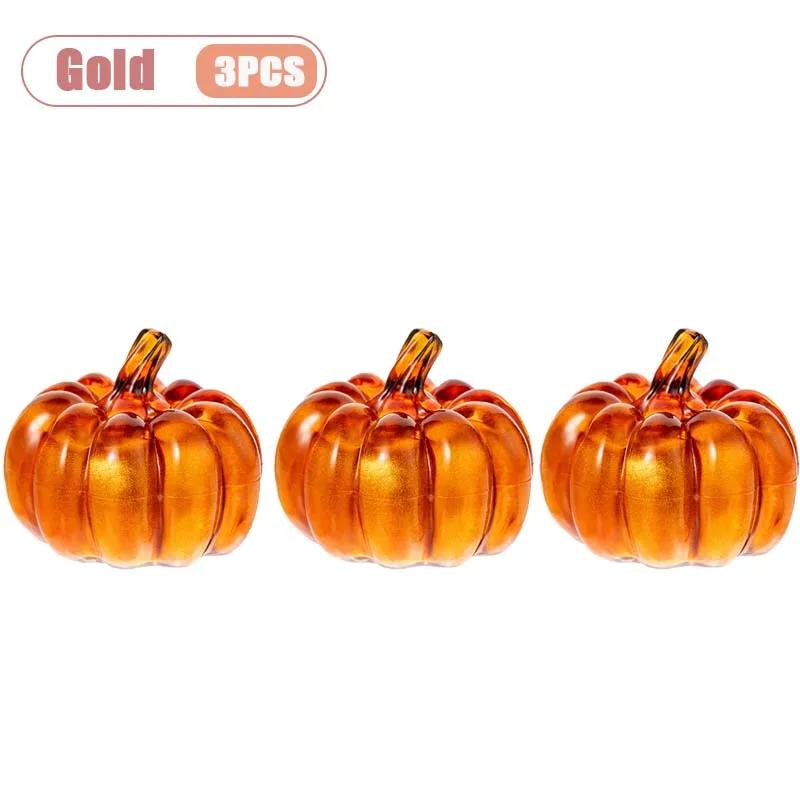 1-10PCS LED Glowing Pumpkin Halloween Decorations Tabletop Ornaments Spooky Props for Haunted House Party Home Desktop Display