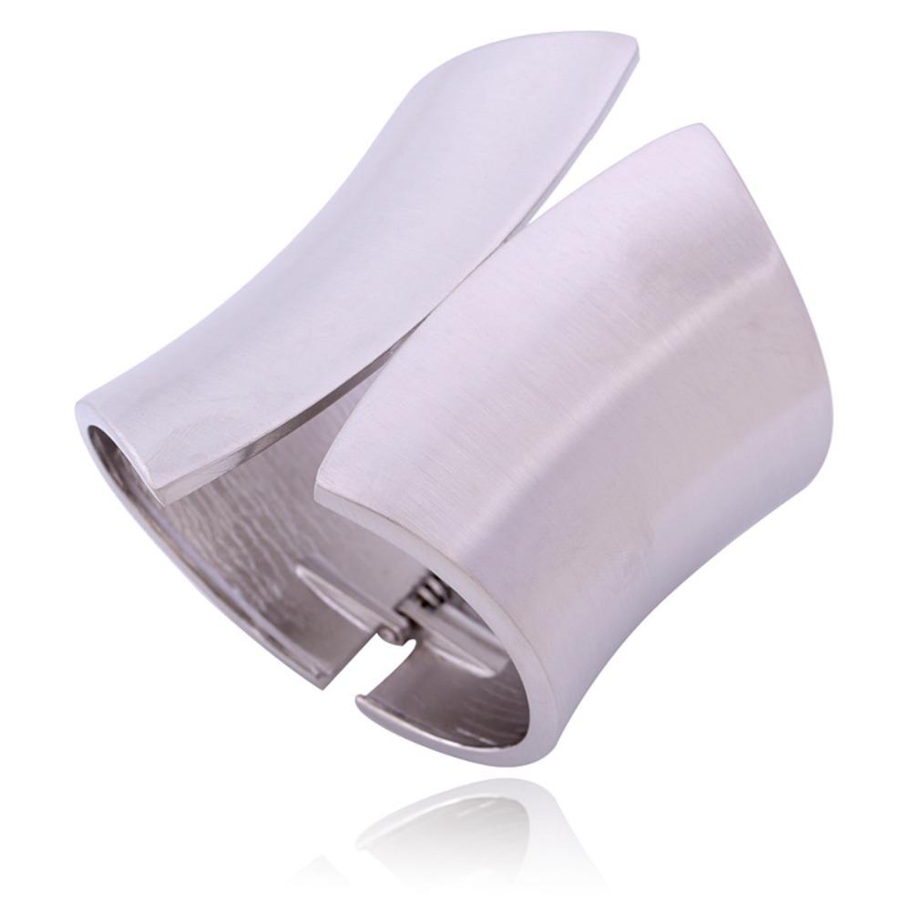 Metallic Finish Wide Cuff Bracelet Extra Wide Statement Wrist Cuff Metal Bangle Party Wear