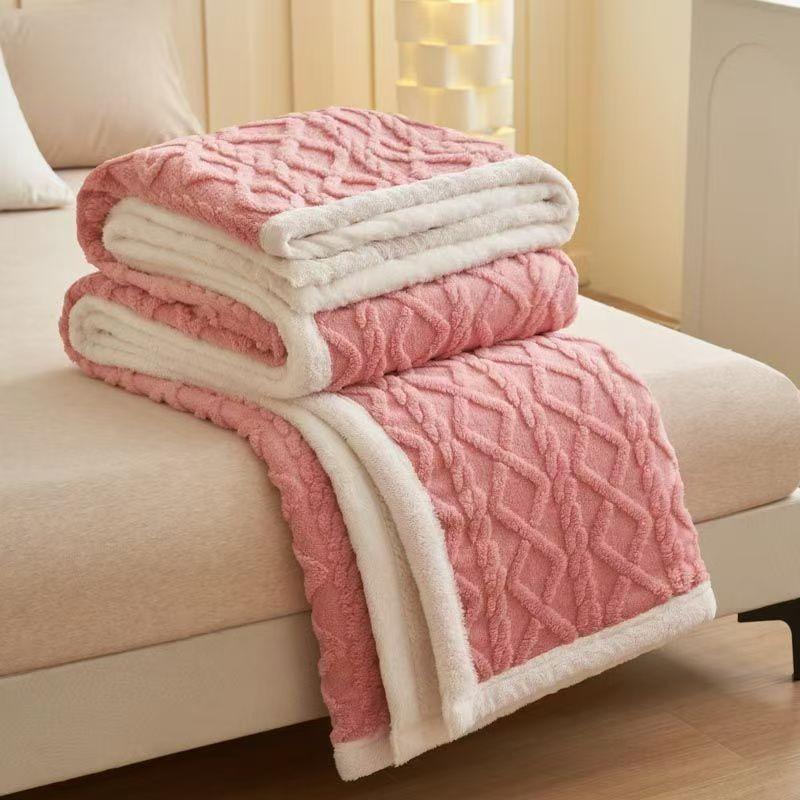 Single/Queen/Super King Thicker Fleece Throw Blanket for Bed or Sofa , Soft Plush Blanket