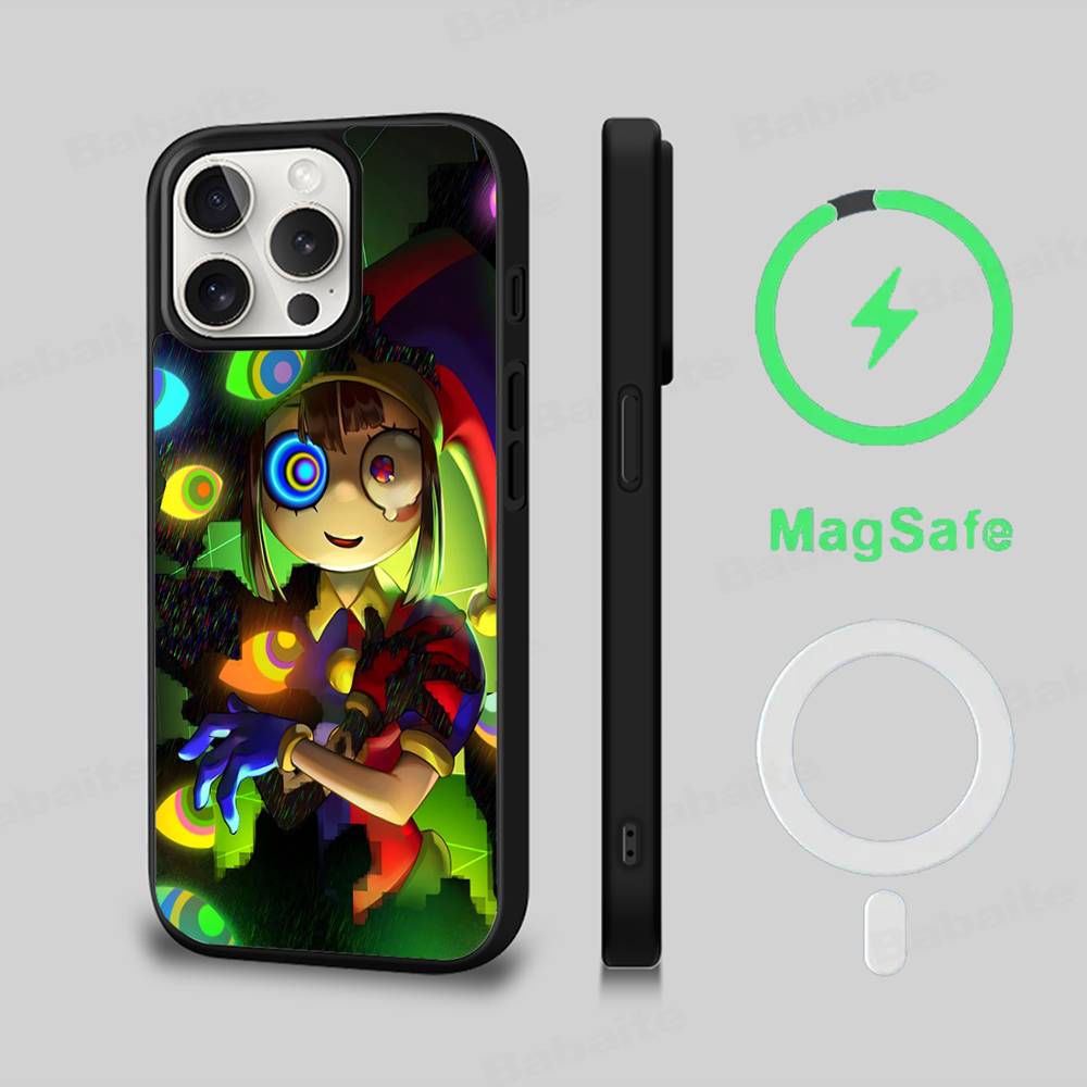 Amazing Digital Circus Phone Case Magnetic Case For IPhone 16 14 13 12 11 15 Pro Max Plus For Magsafe Wireless Charge Cover
