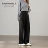 Mark Fairwhale Women's High-Waist Straight-Leg Casual Trousers