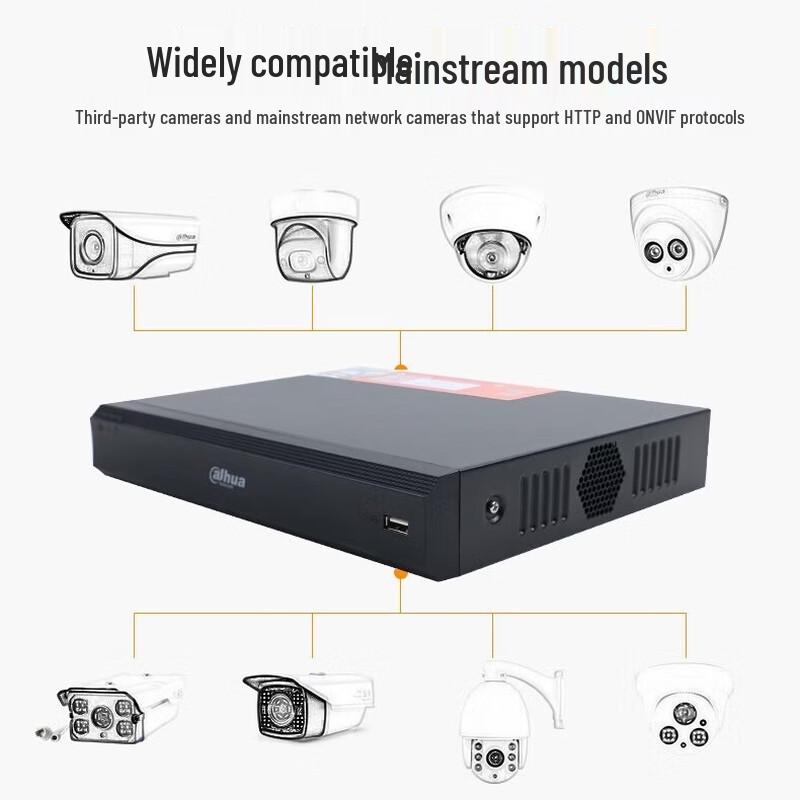 Dahua 8-Channel H.265 NVR for HD IP Cameras CN plug (adapter included)