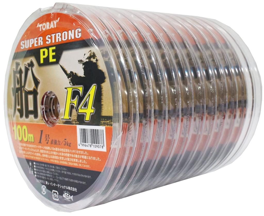 TORAY Super Strong PE Boat F4 Multicolor 100m 12-Link [1200m] 1.5
