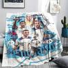 1PC England National Football Team Patterned Flannel Blanket Suitable For All Seasons for Home Decor Warmth and Comfort Gifts Holiday Present