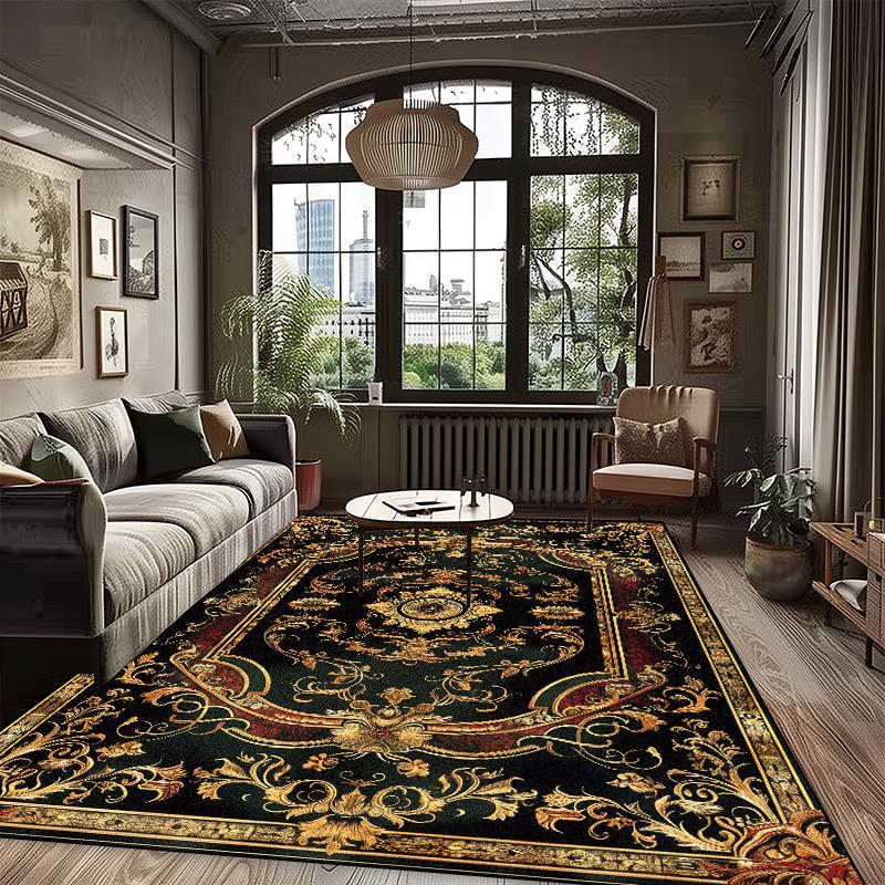 American Style Luxury Green Fluffy Soft Carpet Home Bedroom Sofa Area Rugs Non-slip Cloakroom Doorway Floor Mats Customizable