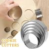 5pcs Biscuit Cutters Set Round Cookie Cutter Stainless Steel Pancake Mold Dumpling Wrapper Mold Biscuit Mold English Muffin Ring