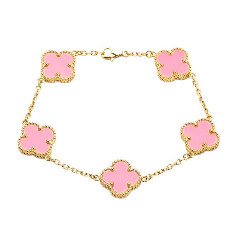 Браслет из титановой стали 15 мм, двухсторонний, с четырехлистным клевером, не выцветающий, модный браслет с цветком четырехлистного клевера