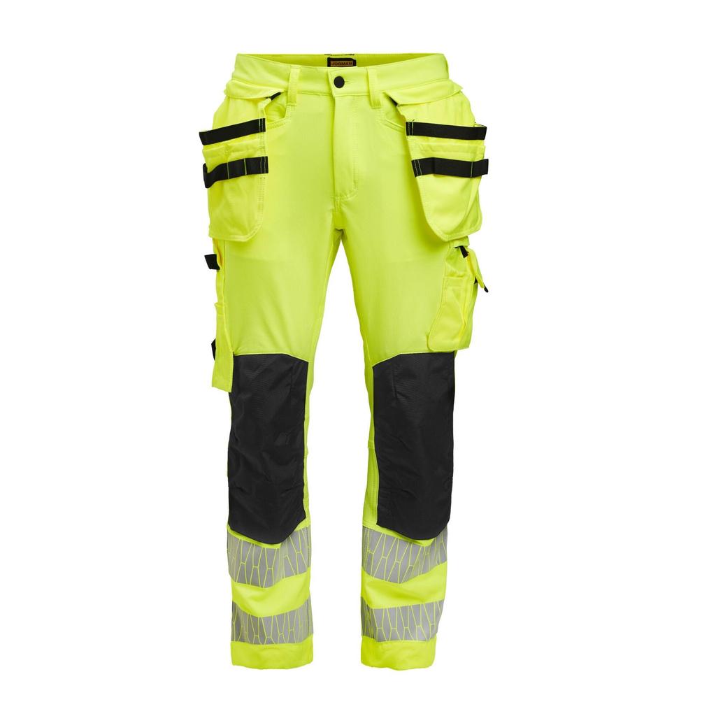 Jobman Mens Craftsman Stretch Hi-Vis Trousers