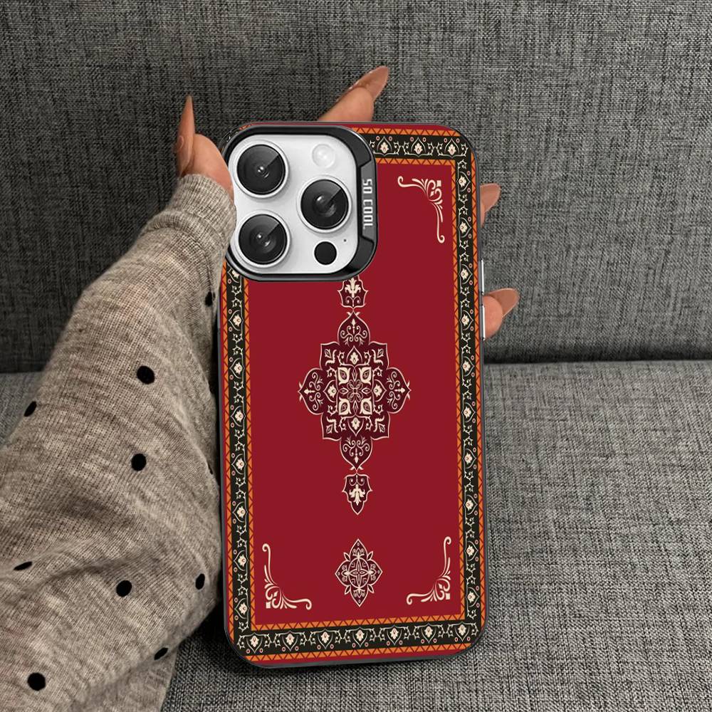 Чехол для телефона с цветочным узором в стиле персидского ковра для IPhone 17 16 15 14 13 12 11 Pro Max Plus Pro Цветной корпус
