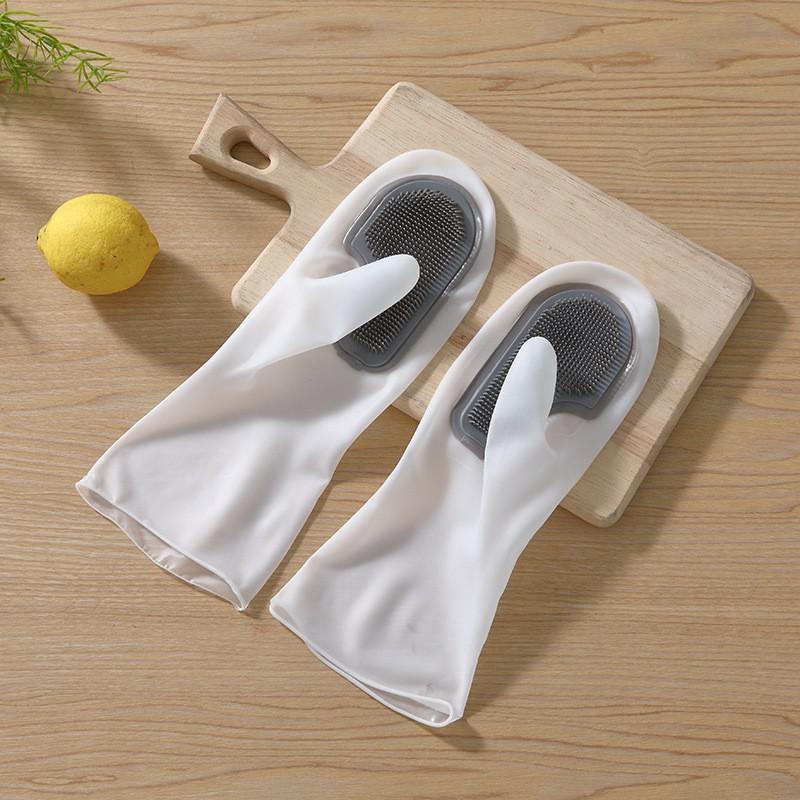 Dishwashing Cleaning Gloves Magic Silicone Rubber Dish Washing Gloves for Household Sponge Scrubber Kitchen Cleaning Tools CDN