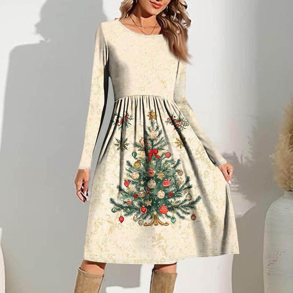 Женское повседневное платье с градиентным принтом, весеннее, с карманом, с круглым вырезом, с длинным рукавом