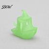 Durable Halloween Ornament 3D Printed Boat Figurine, Spooky Ghost Pumpkin Atmospheric Holiday Props Ship Statue for Party Tabletop Home Decor