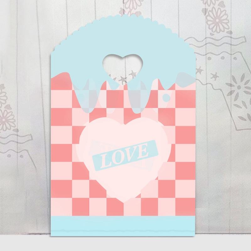 Small Plastic Bag With Handle Packaging Bags Boutique Gift Bag Mini Bag 50Pcs Trinket Bag Multi Designs