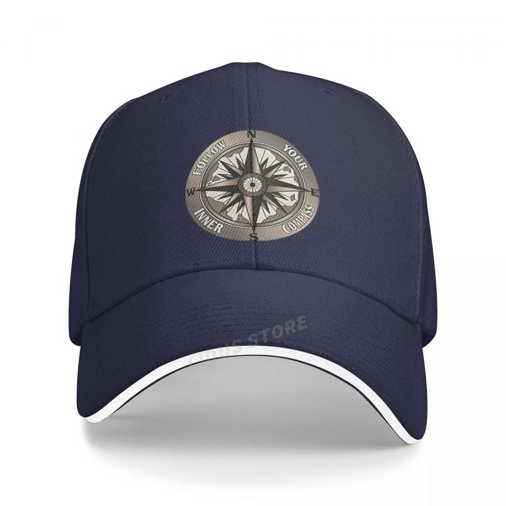 Бейсболка с принтом Follow Your Inner Compass, модная летняя кепка для мужчин и женщин, регулируемая кепка Snapback для папы