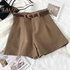Женские шорты с высокой талией, застежкой-молнией, однотонные повседневные шорты с карманами, универсальные летние шорты