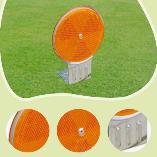 Светоотражающий маркер для подъездной дороги Двусторонний предупреждающий знак Хорошо видимый металлический отражатель полосы для аварийного строительства