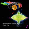 Spinning Toy with Wheel Handle Colored LED Light Spin Freedom Funny Interactive Novelty Toys Magnetic Gyro Wheel Hand Spinner Children Birthday Gift