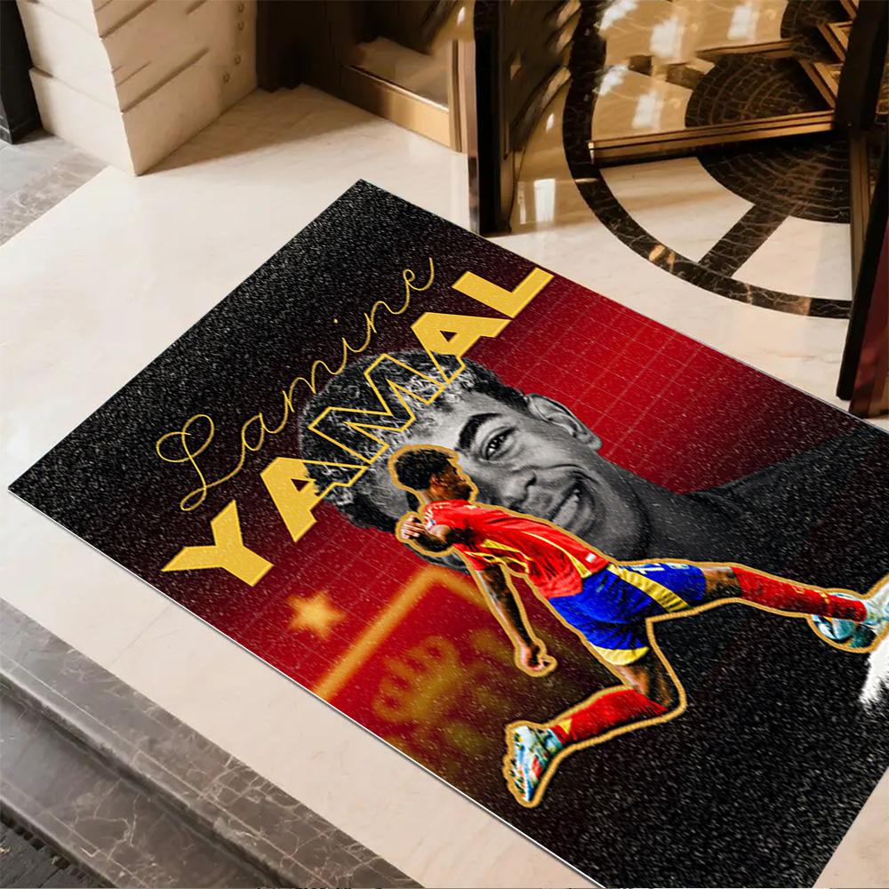 Lamine Yamal's Spain's Emotional Celebration Area Rug Perfect for Living Rooms Game Room Outdoor Kitchen Antislip Carpet Office home decor Spiritual G