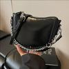 Temperament Versatile Simple Hand Carry Chain Bag Female Personality Niche One Shoulder Crossbody Bucket Bag Tide