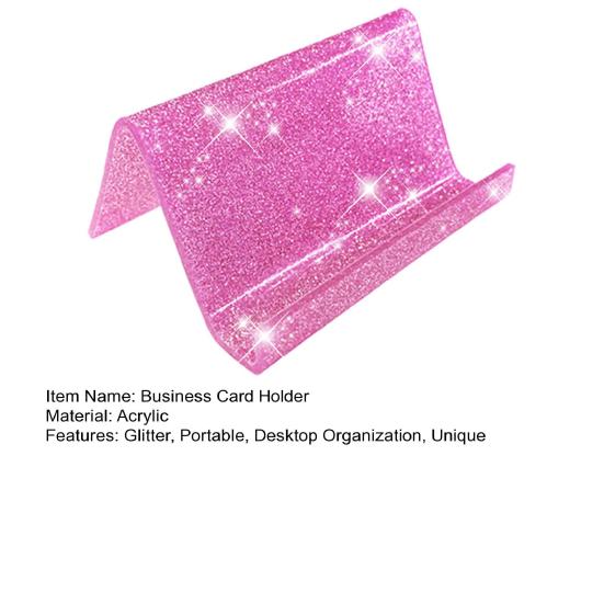 Акриловый держатель визитных карточек для стола, блестящий настольный органайзер для визитных карточек для домашнего офиса