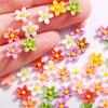 100Pcs 7mm Resin 3D Mini Flower Nail Sticker Character Clipbook Wedding Decal Nail Art Decoration Crafts