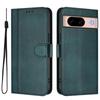 For Google Pixel 8a Cases Wallet Stand Retro Texture Leather Phone Cover with Lanyard