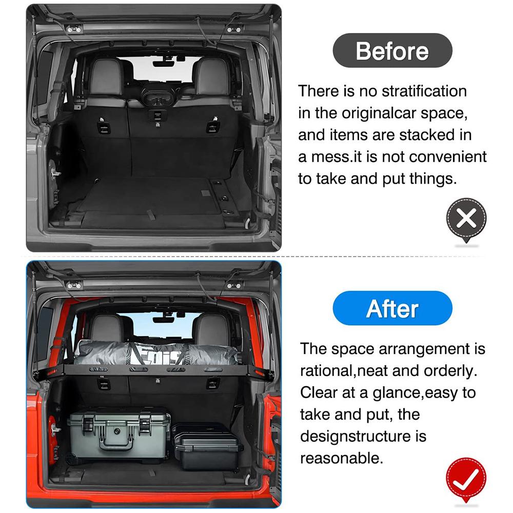 Багажная полка для багажника автомобиля, багажник для Jeep Wrangler JK 2011-2017, 4 двери, задние багажники, аксессуары