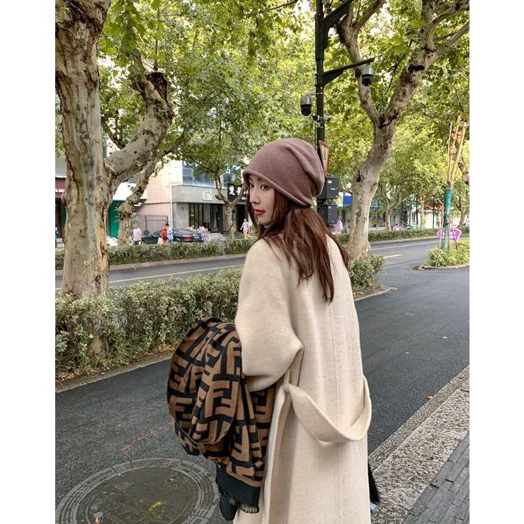 Осеннее и зимнее женское двустороннее кашемировое пальто, длинная часть, элегантный темперамент