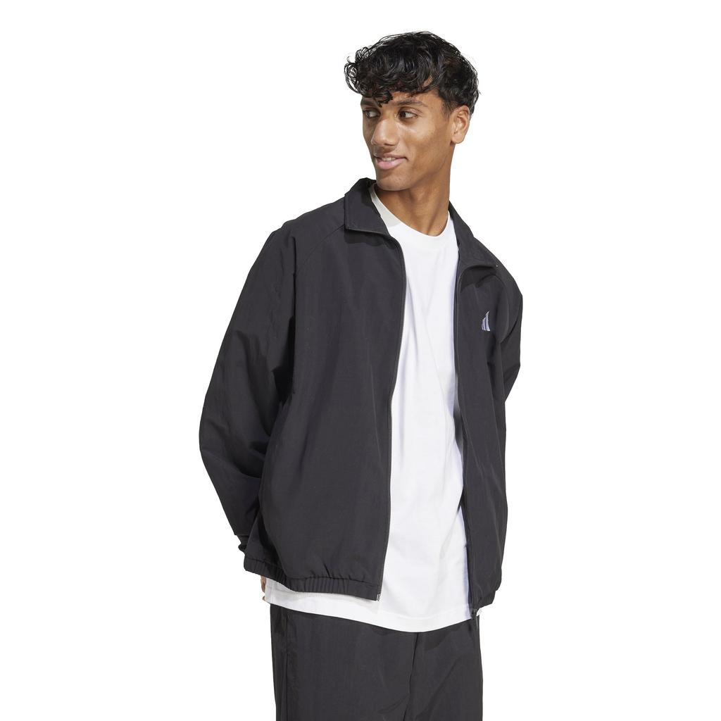 Adidas Essentials Woven Track Top JVI50 Men's Windbreaker, Black/White (JM1772)