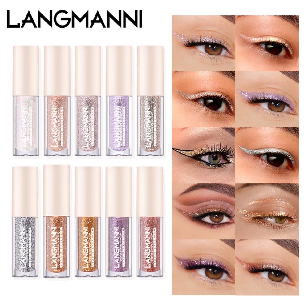 10-цветный хайлайтер, жидкая подводка для глаз, цветная блестящая сухая жидкая водоотталкивающая подводка для глаз, подарочный набор