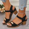 Fashion Europe and The United States Thick Heel Sandals Women Wear New Summer Large Size High Heel Sandals Women Casual Women's Shoes