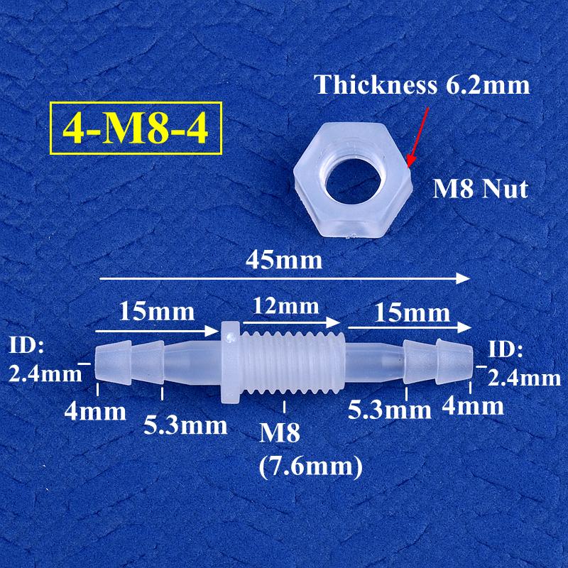 10 шт./лот M6~M16 соединительная головка 3~12 мм прямые соединители для аквариума адаптер для шланга воздушного насоса быстроразъемное соединение для полива сада