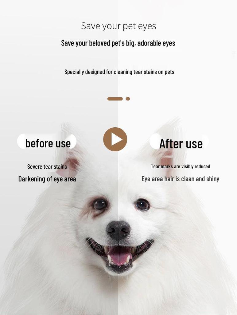 Крем для удаления слезных дорожек для собак и кошек: Мягкое средство для очистки глаз для бишон фризе, тедди и других