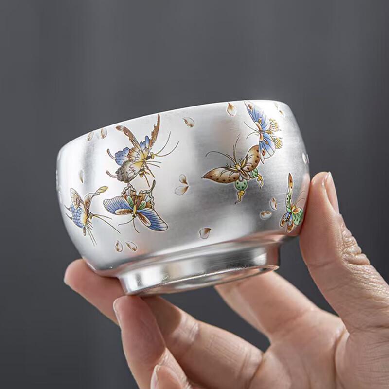 SIYUTANG Silk Scarf, Ceramic Cup & Pu-erh Tea Gift Set