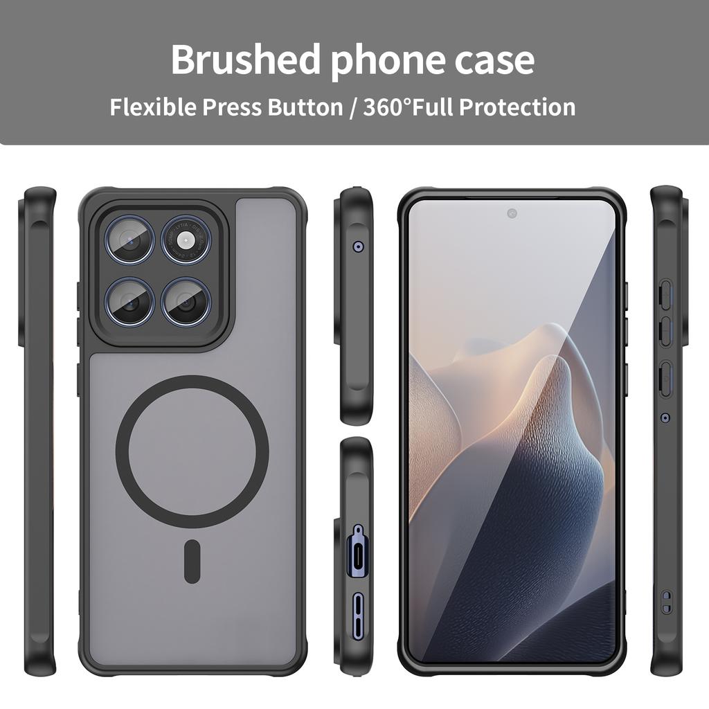 Чехол для Motorola Moto Edge 60 Fusion Чехол Magsafe Для Moto Edge 60s Pro Матовый Прозрачный Магнитный Беспроводная Зарядка Ударопрочный Funda