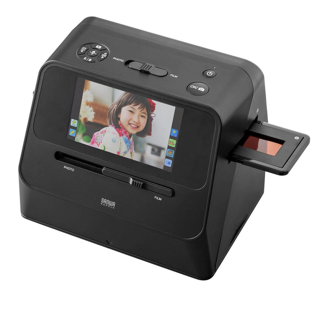 Sanwa Direct Film Scanner, Compatible with 35mm, 110mm, and 126mm Film, Negative Film Photo Scanner with HDMI Output, 400-SCN064