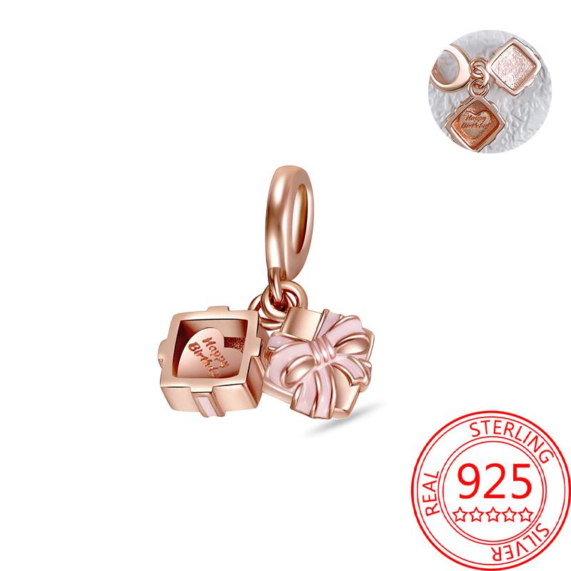 Медь Настоящее Розовое Золото Розовый Осьминог Летняя Черепаха Сердце Подвеска Шарм Подходит для Оригинальных Браслетов Ожерелий Браслет Девушка