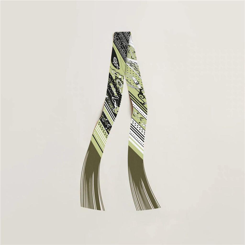 Женский твиловый шелковый галстук-лента в корейском стиле: Универсальный аксессуар-шарф и сумка