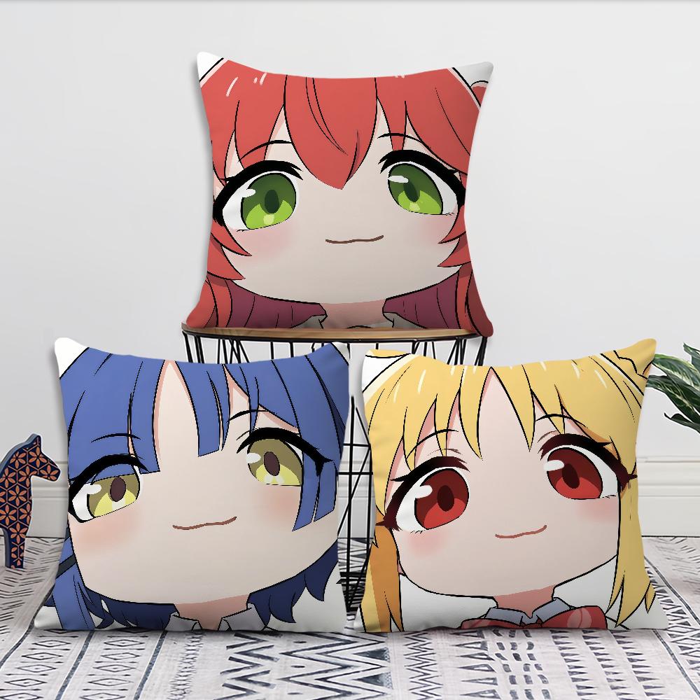 Аниме b-Bocchi the Rock чиби девочка наволочка Удобная мягкая наволочка для дивана, гостиной, домашнего декора, защитные чехлы