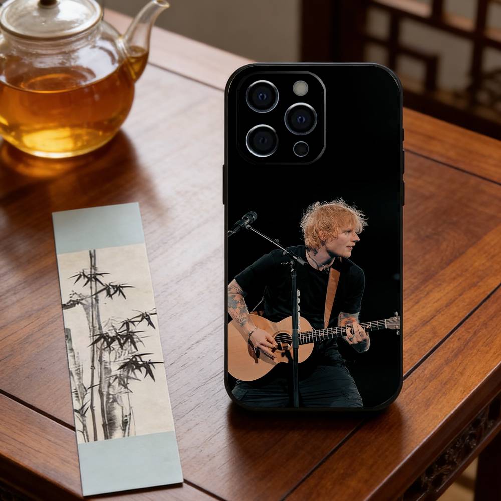 Чехол для телефона Singer E-Ed Sheeran для iPhone 17,16,15,14,13,12,11 Plus,Pro Max,XS,Мягкий силиконовый черный чехол