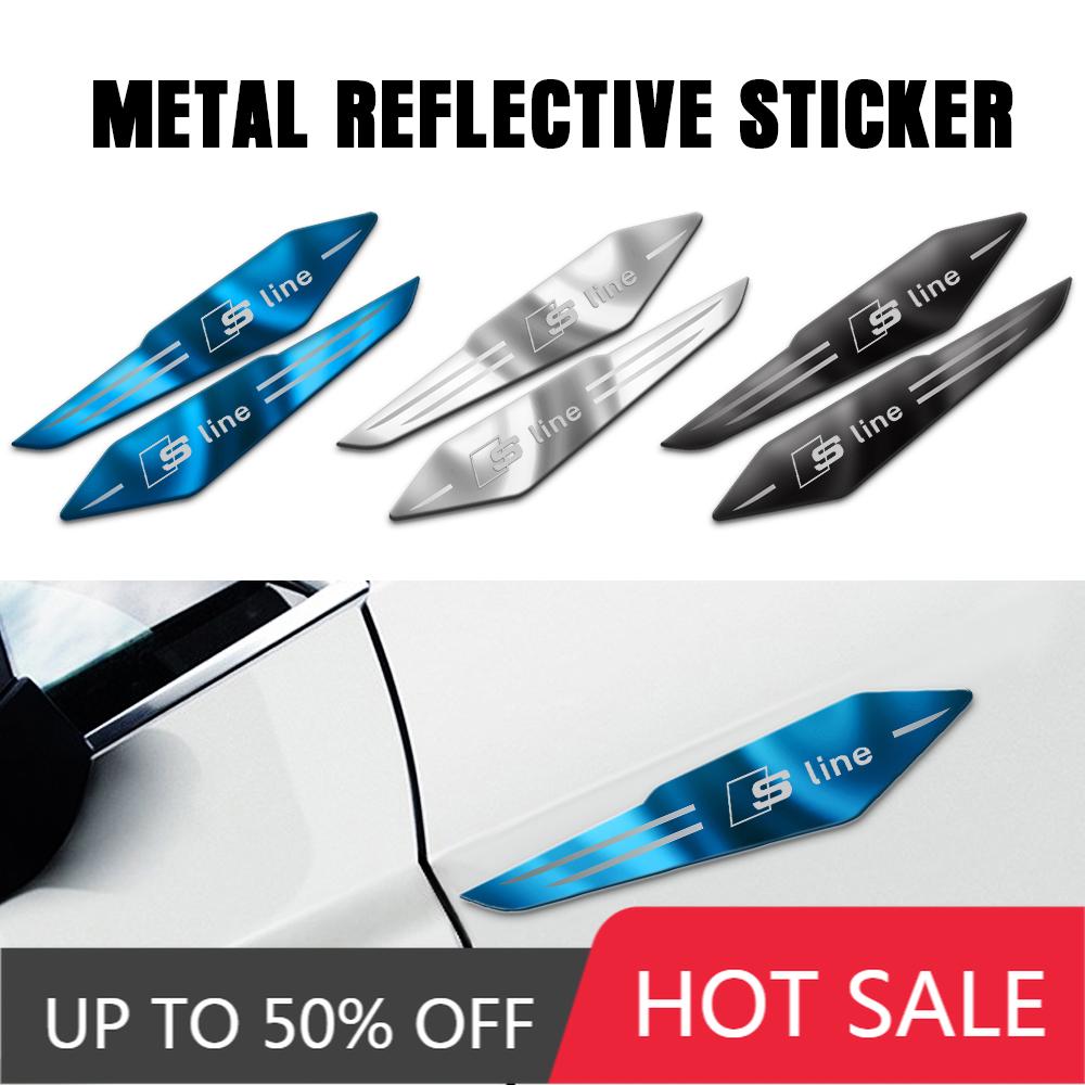2026 Hot 2Pcs 3D Metal Auto Door Car Body Fender Emblems Stickers For Audi A7 A8 A3 A4 A5 A6 TT Q3 Q5 Q7 A1 B5 B6 B7 B8 B9 8P C6 C5 C7