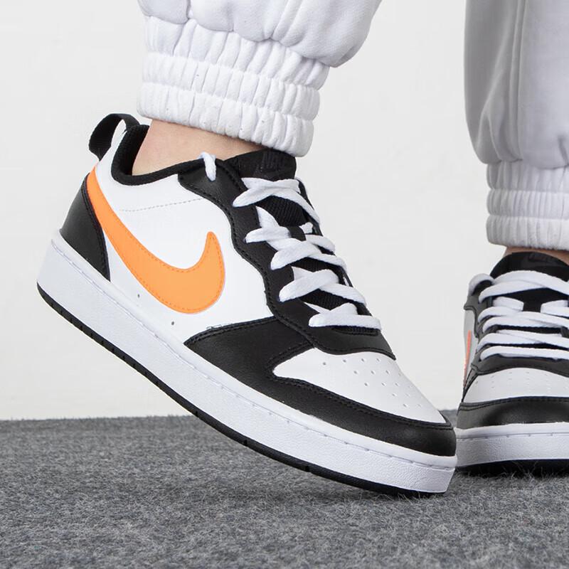 Nike Кроссовки Court Borough 2 Low White Black Orange GS BQ5448-115