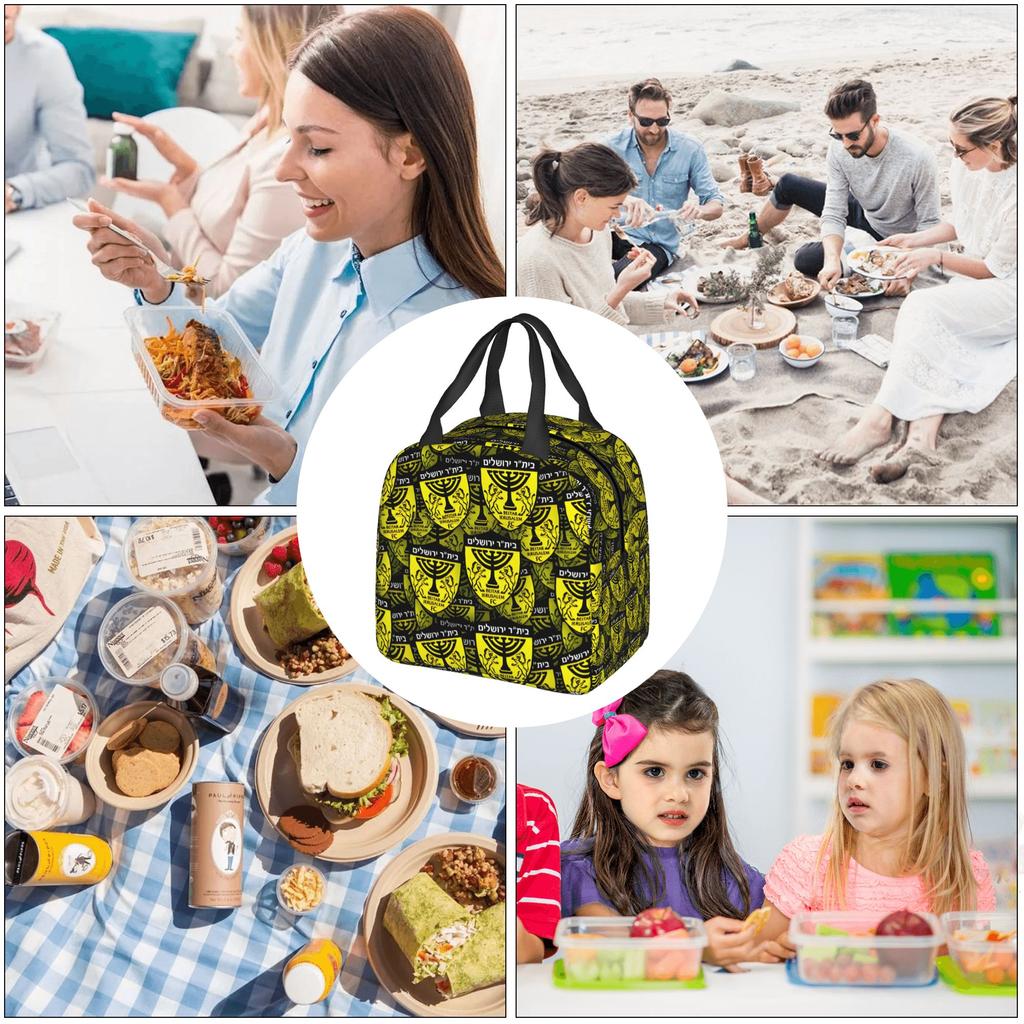 Footbally Beitar Jerusalem FC Soccer Insulated Lunch Bag for Work School Waterproof Cooler Thermal Lunch Box Women Men