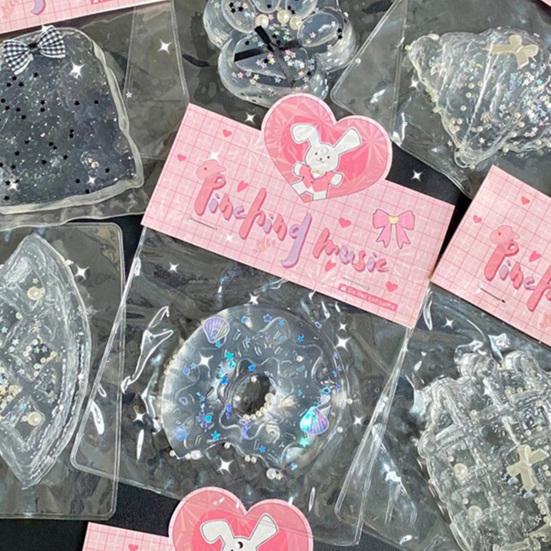 Прозрачная игрушка-вафельница для снятия стресса, прозрачный пончик, тост, круассан, сенсорная игрушка для детей, подростков, взрослых, мягкий мячик для снятия стресса, кошачья лапка, игрушка-фиджет