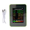 Air Quality Detector CO2 TVOC HCHO PM2.5 PM10 Portable Air Tester Color LCD Digital Display White