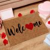 Дверной коврик на День святого Валентина, передняя дверь, уличный приветственный коврик, забавный дверной коврик, домашний нескользящий коврик, украшение